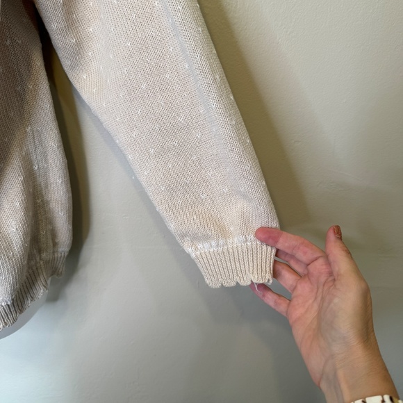 Northern Reflections VTG Floral Crochet Knit Ornate Brass Buttons Cardi Sweater - Picture 9 of 15